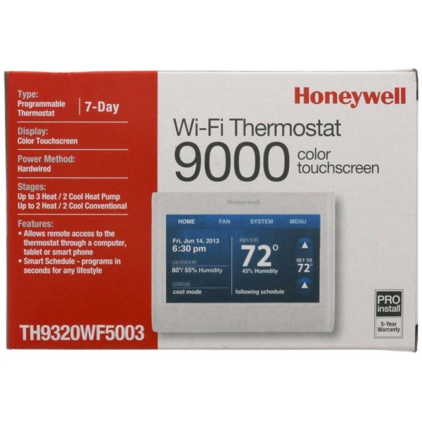 Honeywell TH9320WF5003 WiFi Touchscreen Thermostat